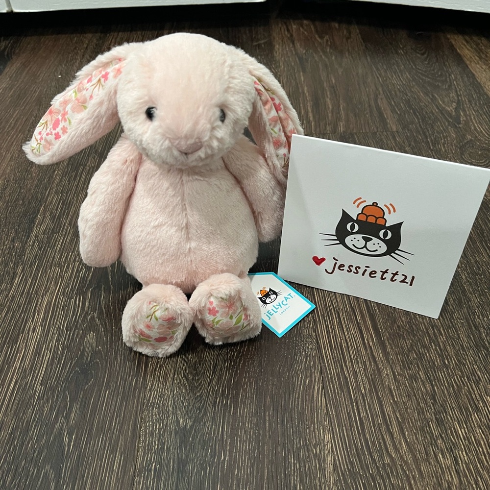 Jellycat Blossom Blush Bunny 'Cherry' SMALL 
100%Authentic NWT US SHIP